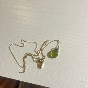 Peridot Necklace plated gold